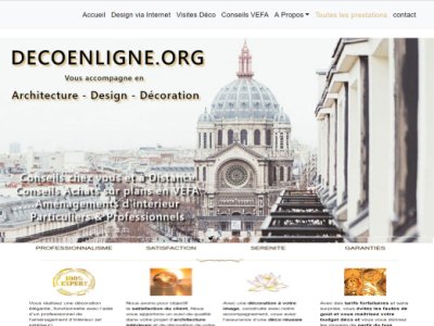 Extrait d'une page de site DECOENLIGNE.ORG, site réalise par Yvon Menard avec Wordpress